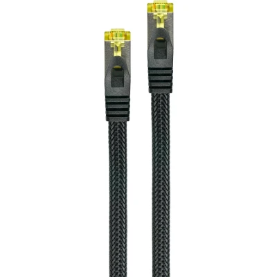 Afbeelding van PYTHON S/FTP CAT7 10 Gigabit netwerkkabel / zwart LSZH 0,25 meter