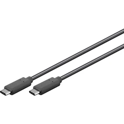 Afbeelding van USB C naar kabel met E Marker chip USB3.2 (tot 20 Gbit/s) PD tot 20V/5A video 4K 60Hz / zwart 1 meter