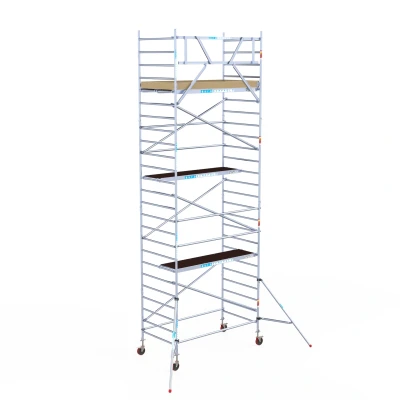 Afbeelding van Euroscaffold Rolsteiger Budget Schoren L250xB135 8.20m werkhoogte Houten platformen
