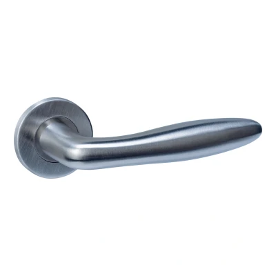 Afbeelding van Intersteel Deurkruk Q 03 op rozet verdekt ø52x6mm rvs