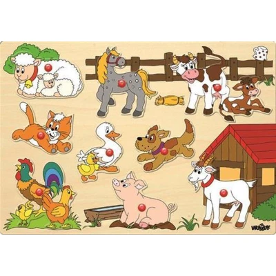 Afbeelding van Woody inzet puzzel boerderijdieren 91905