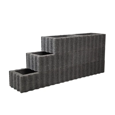 Afbeelding van Rechthoekflor Zwart 40x60x25cm