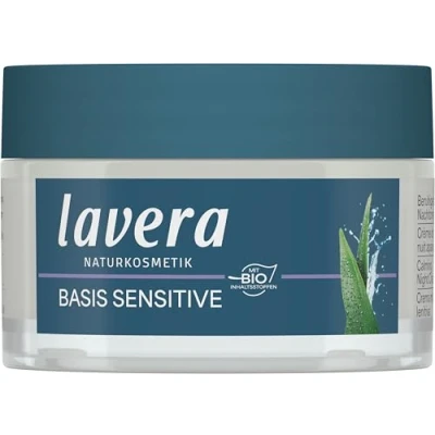 Afbeelding van lavera Basis Sensitiv Kalmerende Nachtcrème, 50 ml