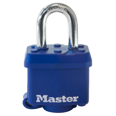Afbeelding van MasterLock Hangslot 40mm blauw gelamineerd staal