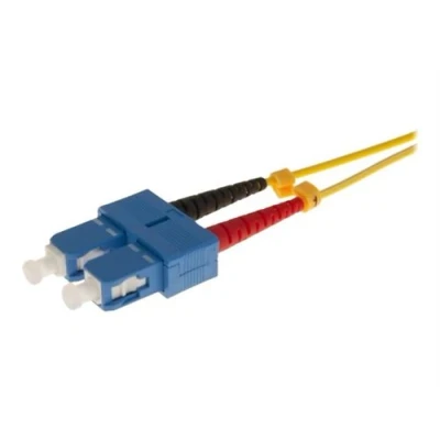 Image de generic Cordon de raccordement mode unique SC/UPC (M) pour 10 m 2 mm fibre optique simplex 9 / 125 micromètres OS2 sans halogène jaune