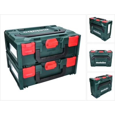 Afbeelding van Metabo metaBOX 145 Set 2x Systeem Gereedschapskoffer Stapelbaar 396 x 296 mm zonder inzetstuk