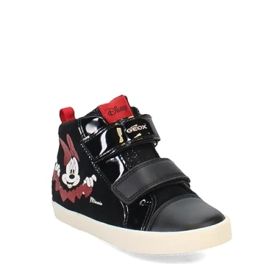 Afbeelding van Geox Disney Classic Minnie Mouse Kilwi GIRL Sneakers hoog voor kinderen, Maat: 20, Black/red Leer en imitatieleer