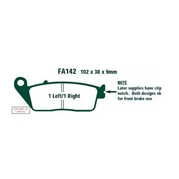 Afbeelding van EBC Brakes FA142HH Remblokkenset