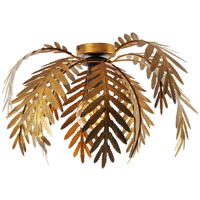 Afbeelding van QAZQA Vintage plafondlamp goud 45 cm rond Botanica
