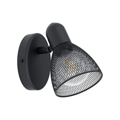 Afbeelding van EGLO Carovigno Opbouwspot 1 lichts 7 cm. E27 zwart/rooster