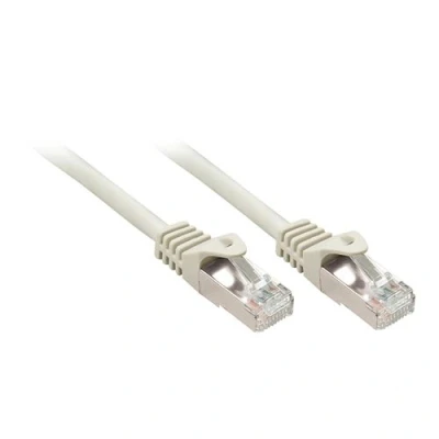 Image de Lindy Cordon de raccordement RJ 45 (M) pour 1 m paire torsadée écrantée (F/UTP) CAT 5e moulé sans crochet gris