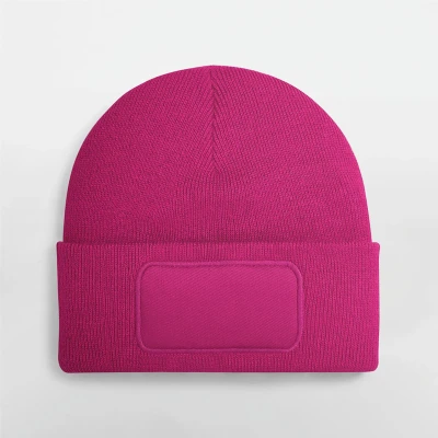 Afbeelding van Beechfield Original Patch Beanie B445 Fuchsia