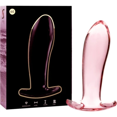 Afbeelding van NEBULA SERIES BY IBIZA MODEL 5 ANAL PLUG BOROSILICATE GLASS 12.5 X 3.5 CM PINK GLAZEN BUTTPLUG ANAAL SEX TOYS VOOR VROUWEN KOPPELS