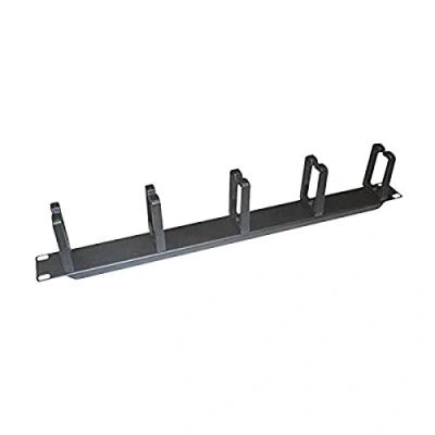 Image de Logilink 19 rangierpanel, 1 he, 5 kabelfhrungsbgel schwarz (ral9005), zur geordneten, bersichtlichen horizontalen kabelfhrung,