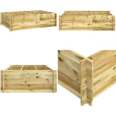Afbeelding van Plantenbak verhoogd 150x100x40 cm geïmpregneerd hout