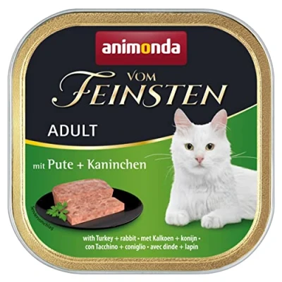 Afbeelding van 32 x 100 g animonda vom Feinsten Adult Kalkoen &amp; Konijn Kattenvoer Voordeelpakket