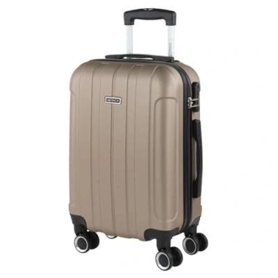 Afbeelding van ITACA reiskoffers van de firma ITACA. set koffers 4 Wielen rijstkoffers ABS stevige lichte combinatieslot 771100B, Champagne