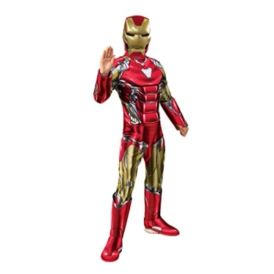 Afbeelding van Rubie&#039;s Officieel Avengers Endgame Iron Man Deluxe kostuum voor kinderen, maat S, 3 4 jaar, hoogte 117 cm, World Book Day