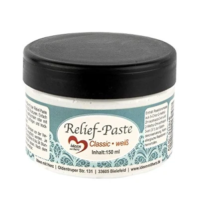 Afbeelding van Relief Paste, reliëfpasta, klassiek, wit, 150 ml