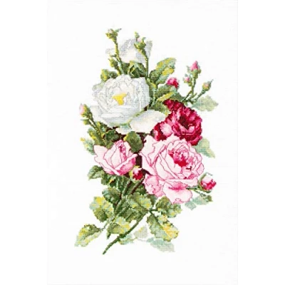 Afbeelding van Borduurpakket LUCA S Bouquet of Roses BA22855 telpatroon