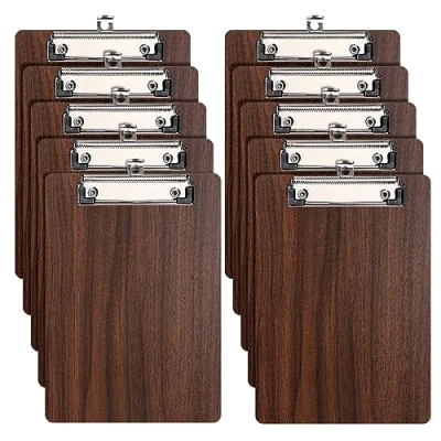 Afbeelding van Blokbordhouder van hout, A5, 10 stuks, klembord met klem, klembord, A5