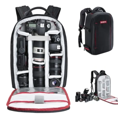 Afbeelding van Beschoi Waterdichte rugzak voor Sony Canon Nikon Olympus SLR/DSLR camera en lenzen accessoires zwart (groot)