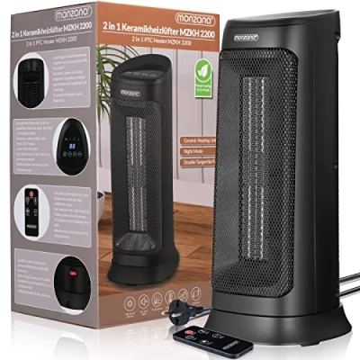 Afbeelding van Monzana Keramische Ventilatorkachel 2000W 4 Standen Zwart