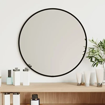 Afbeelding van Wandspiegel rond Ø40 cm zwart