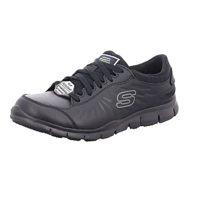 Afbeelding van Skechers Eldred damessneakers, Zwart leder