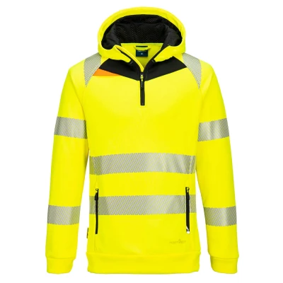 Afbeelding van DX4 Hi Vis 1/4 Hoodie met rits maat 4XL, Yellow/Black