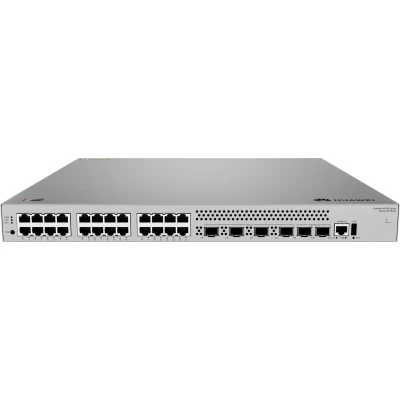 Afbeelding van Huawei S530 24T4XE 24x10/100/1000BASE T poorten 4x10GE SFP+ 2x12GE stackpoorten met 1xAC voeding m (24 Havens), Netwerkschakelaar, Grijs