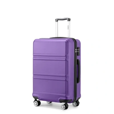 Afbeelding van Kono Bagage Handbagage 20 Inch Lichtgewicht ABS Trolley Koffer 4 Wielen, Paars., Dragen