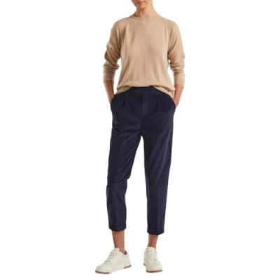 Afbeelding van Benetton dames Fijngebreide pullover in kasjmierblend met ronde hals de kleur Camel, maat: S