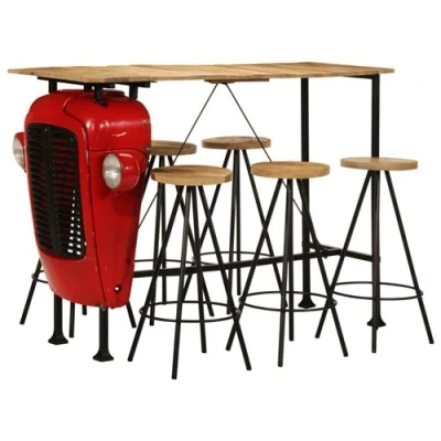 Image de vidaXL Ensemble de bar 7 pcs bois manguier massif4009370