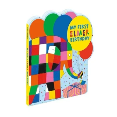 Afbeelding van Elmer Shaped Board Books My First Birthday