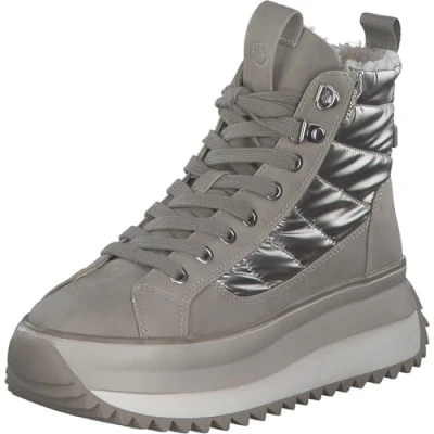 Afbeelding van Tamaris dames enkellaarsjes gevoerd 1 26257 43 laarzen warme voering beige vegan