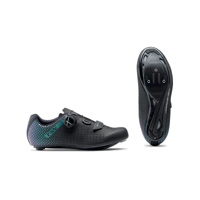 Afbeelding van Fietsschoenen Northwave Core Plus 2 Dames Iridescent maat 38 Zwart Racefiets schoenen