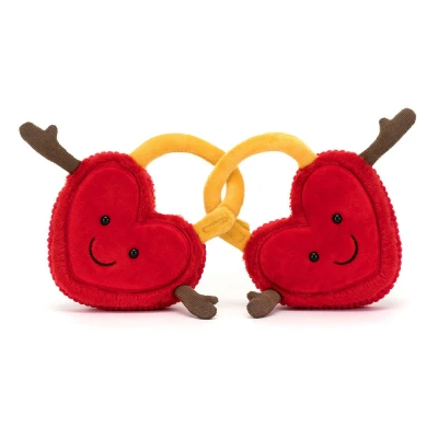 Afbeelding van Jellycat knuffel Liefdesslotjes Hartjes (Amuseables Val &amp; Tina Love Locks)