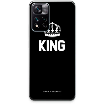 Afbeelding van Case Company® hoesje geschikt voor Xiaomi 11i Hypercharge King zwart Soft Cover Telefoonhoesje Bescherming aan alle Kanten en Schermrand
