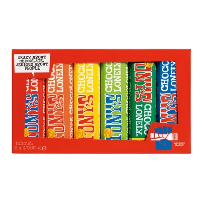 Afbeelding van Tony&#039;s Chocolonely chocoladereep, 47/50g, 6 stuks, mix chocolade