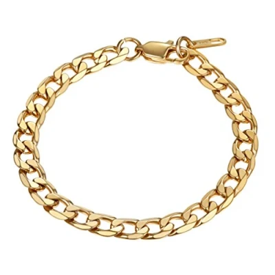 Afbeelding van PROSTEEL Armband voor dames en heren, 19 cm/21 cm, roestvrij staal/geelgoud/kleur zwart, breedte 6 mm/9 mm/13 mm, staal, metaal, geelgoud, zonder steen, cm