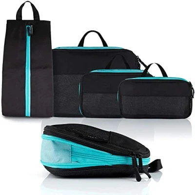 Afbeelding van Atacama Packing Cubes Compression Kledingtassen, 4 delige set, met nat vak en vuilwasvak voor koffer of rugzak