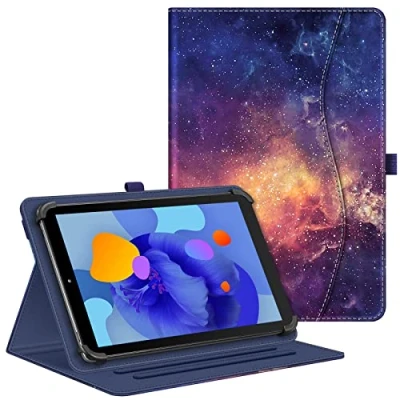 Afbeelding van FINTIE Universele hoes voor 10,1 inch tablet, [multi hoek] Folio met documentenvak, elastische clip alle tablets van 9 tot 10 inch, compatibel
