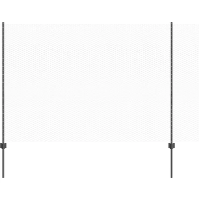 Afbeelding van vidaXL Hekpalen 22 stuks U kanaal Grijs 160 cm Staal, Hexagon Hek 1.6x25 m Staal