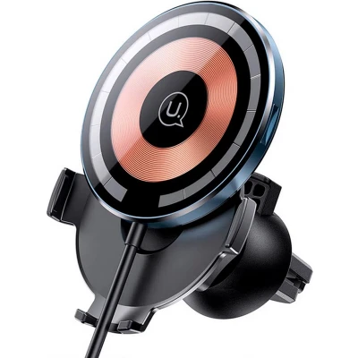 Afbeelding van Usams Wireless Car Charger/Holder 15W (MagSafe Compatible) Zwart
