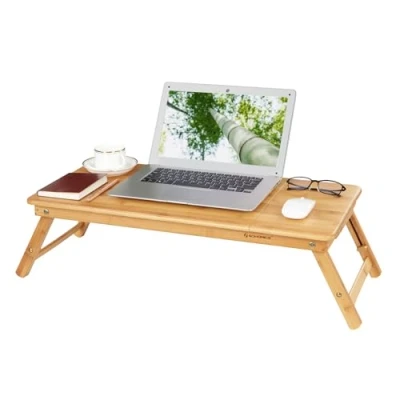 Afbeelding van Nancy&#039;s Laptoptafel Bamboe In Hoogte Verstelbaar En Opvouwbaar Laptop Standaard