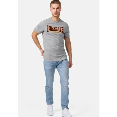Afbeelding van Lonsdale Schmale Passform Classic Tshirt print, Heren, Maat: Medium, Marl grey