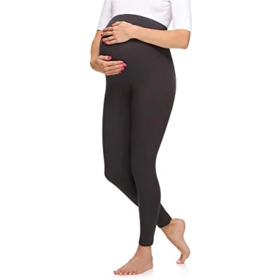 Afbeelding van Merry Style MS MS10 297 LE 2Pack Dames Zwangerschapsleggings Leggings Sport Vrijetijdsbroek Lang Viscose Sporbroek Yogabroek Grafiet M