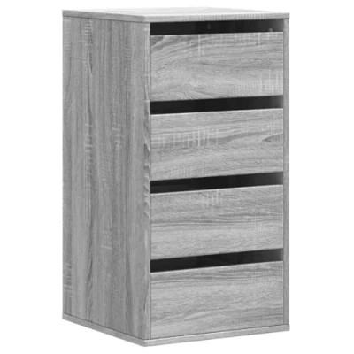 Afbeelding van vidaXL Ladekast 40x41x76 cm bewerkt hout grijs sonoma eikenkleurig