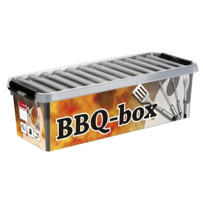Afbeelding van Sunware Q Line BBQ opbergbox 9,5L Transparant Metaal Opbergboxen &amp; Kratten
